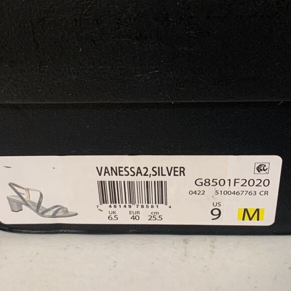 Naturalizer Women Vanessa2 Rhinestone Silver Strappy Heeled Sandal, Size… - Picture 7 of 7